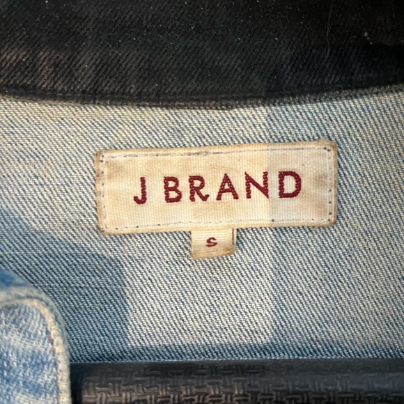 J Brand “Bowie” Jean Jacket with Black Coated Sleeves - Picture 4 of 6
